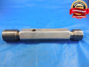 0.912 18 NS THREAD PLUG GAGE .912 GO NO GO P.D.'S = .8639 & .8675 .9120-18