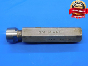 3/4 14 ANPT 6 STEP PIPE THREAD PLUG GAGE .75 .750 .7500 A.N.P.T. CREST CHECK NPT - CH1639MS