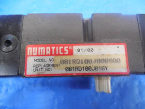 USED NUMATICS DUAL PRESSURE AIR REGULATOR VALVE 081RQ100J000000 081RD100J016Y
