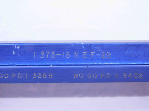 1 3/8 18 NEF 2B THREAD PLUG GAGE 1.375 GO NO GO P.D.'S = 1.3389 & 1.3452 UNEF-2B - JF3027BU