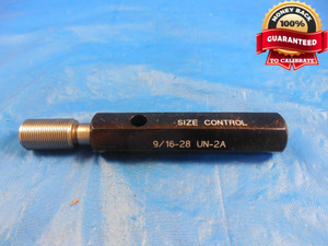9/16 28 UN 2A SET THREAD PLUG GAGE .5625 GO ONLY P.D. = .5372 9/16-28 UN-2A TOOL