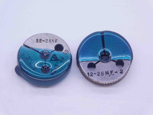 12 28 NF 2 THREAD RING GAGES #12 .216 GO NO GO P.D.'S = .1928 & .1897 UNF-2 - CH2040MS