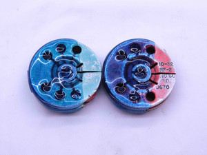 10 32 NF 2 THREAD RING GAGES #10 .190 GO NO GO P.D.'S = .1697 & .1670 UNF-2 - DT0239BU
