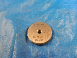 3/16 32 SOLID BEFORE PLATE THREAD RING GAGE .1875 GO ONLY P.D. = .1623 B/P