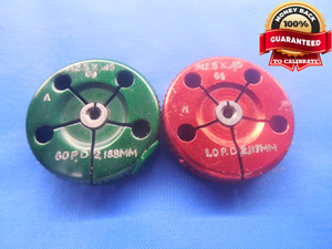 M2.5 X .45 6g METRIC THREAD RING GAGES 2.5 0.45 GO NO GO P.D.'S = 2.188 & 2.117 - DW7035BURL
