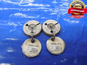 M6 X .4 6g METRIC THREAD RING GAGES 6.0 0.4 .40 GO NO GO P.D.'S =5.721 & 5.646