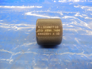 .6831 .6996 .7486 CARBIDE STEP PLAIN BORE RING GAGE .7500 UNDERSIZE 3/4 19.014