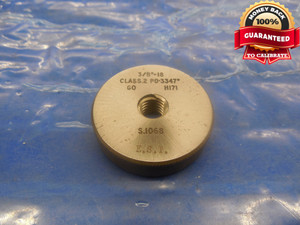 3/8 18 CLASS 2 SOLID THREAD RING GAGE .375 GO ONLY P.D. = .3347 3/8-18 QUALITY