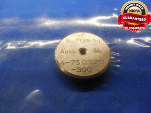7/64 36 Gg SOLID THREAD RING GAGE .109375 .1093 7/64-36 NO GO ONLY INSPECTION