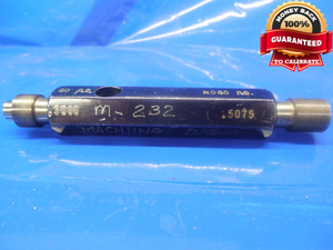 0.515 72 NS 2B THREAD PLUG GAGE .515 GO NO GO P.D.'S = .5060 & .5075 .515-72