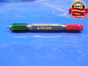 1 UNM THREAD PLUG GAGE GO ONLY P.D. = .0330 PRECISION INSPECTION TOOL 1.0 1.00
