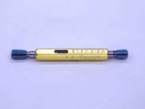 M5 X .8 6H METRIC THREAD PLUG GAGE 5 0.8 GO NO GO P.D.'S = 4.480 & 4.605 CHECK - DT1202BU