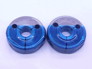 3/4 16 UNF 3A THREAD RING GAGES .75 .750 .7500 GO NO GO P.D.'S = .7094 & .7056 - DT1480BURL
