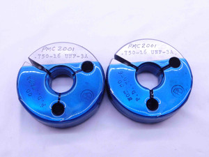 3/4 16 UNF 3A THREAD RING GAGES .75 .750 .7500 GO NO GO P.D.'S = .7094 & .7056 - DT1480BURL