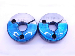 3/4 16 UNF 3A THREAD RING GAGES .75 .750 .7500 GO NO GO P.D.'S = .7094 & .7056 - DT1480BURL
