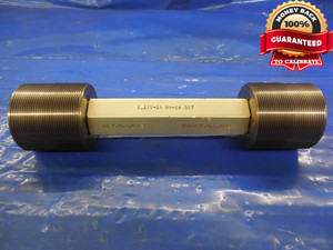 2 1/8 16 UN 2A SET THREAD PLUG GAGE 2.125 GO NO GO P.D.'S= 2.0828 & 2.0774 UN-2A