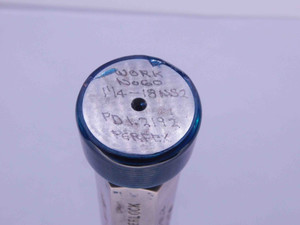 1 1/4 18 NS 2 THREAD PLUG GAGE 1.25 1.250 GO NO GO P.D.'S = 1.2139 & 1.2192 - CH2224BU