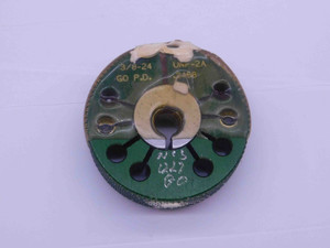 3/8 24 UNF 2A THREAD RING GAGE .375 .3750 GO ONLY P.D. = .3468 INSPECTION CHECK - 	CH2239BU