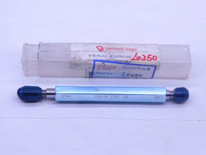 5/16 18 UNC 2B VERMONT THREAD PLUG GAGE .3125 GO NO GO P.D.'S = .2764 & .2817 - CH2249BU 5/16 18 UNC 2B VERMONT THREAD PLUG GAGE .3125 GO NO GO P.D.'S = .2764 & .2817 - CH2249BU
