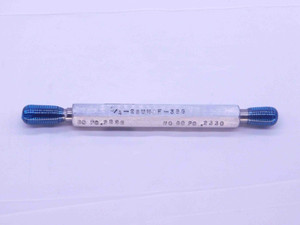 1/4 28 UNJF 3BG THREAD PLUG GAGE .25 .250 .2500 GO NO GO P.D.'S = .2298 & .2330 - CH2433BU