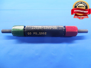 0.2195 32 NS 2B THREAD PLUG GAGE .2195 GO NO GO P.D.'S = .1992 & .2034 UN-2B