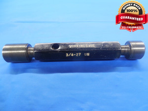 3/4 27 UN THREAD PLUG GAGE .75 GO NO GO P.D.'S = .7279 & .7320 .7500-27 QUALITY