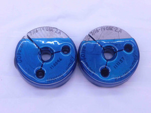7/16 14 UNC 2A THREAD RING GAGES .4375 GO NO GO P.D.'S = .3897 & .3850 CHECK - CS6922BU