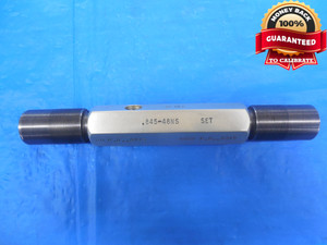 .845 48 NS SET THREAD PLUG GAGE .8450 GO NO GO P.D.'S = .8335 & .8315 QUALITY