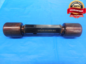1 1/2 14 UNS 2A SET THREAD PLUG GAGE 1.5 GO NO GO P.D.'S = 1.4520 & 1.4465 NS-2A