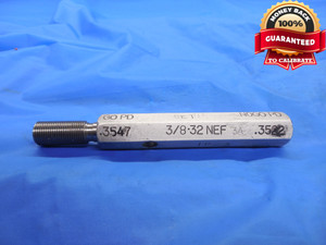 3/8 32 NEF 3A SET THREAD PLUG GAGE .375 GO ONLY P.D. = .3547 UNEF CHECK SETTING