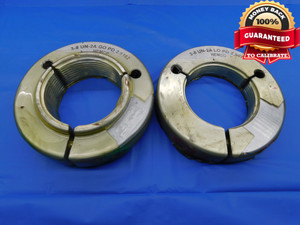 3" 8 UN 2A THREAD RING GAGES 3.0 3.00 3.000 GO NO GO P.D.'S = 2.9162 & 2.9077 - JF3645YP