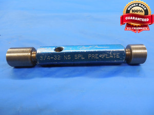 3/4 32 NS SPL PREPLATE THREAD PLUG GAGE .75 GO NO GO P.D.'S = .7307 & .7354 UNS