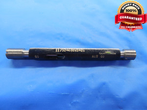 11/32 40 UNS 2B THREAD PLUG GAGE .34375 .3437 GO NO GO P.D.'S = .3275 & .3315