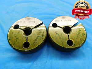 M10 X 1.5 6g METRIC THREAD RING GAGES 10 GO NO GO P.D.'S = 8.994 & 8.862 CHECK - DW0795SA