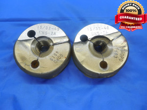 15/32 40 UNS 2A THREAD RING GAGES .46875 GO NO GO P.D.'S = .4515 & .4483 NS-2A
