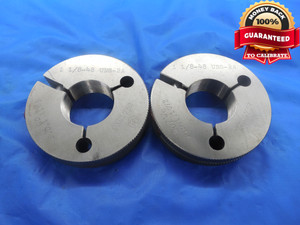 1 1/8 48 UNS 2A THREAD RING GAGES 1.125 GO NO GO P.D.'S = 1.1105 & 1.1072 NS-2A