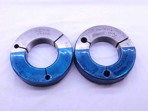 2 7/16 16 N 3 THREAD RING GAGES 2.4375 GO NO GO P.D.'S = 2.3969 & 2.3924 UN-3 - DW1154FC