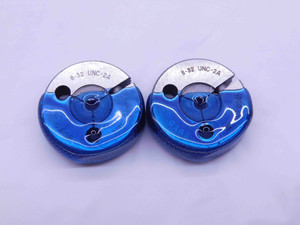 8 32 UNC 2A THREAD RING GAGES #8 .164 .1640 GO NO GO P.D.'S = .1428 & .1399 - DW1204FC
