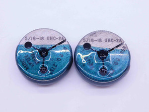 5/16 18 UNC 2A THREAD RING GAGES .3125 GO NO GO P.D.'S = .2752 & .2712 CHECK - 516182AR1