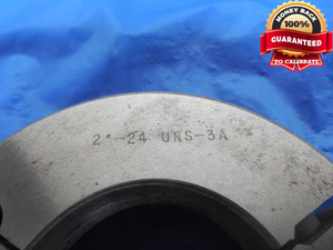 2" 24 UNS 3A THREAD RING GAGES 2.0 GO NO GO P.D.'S = 1.9729 & 1.9694 NS-3A TOOL