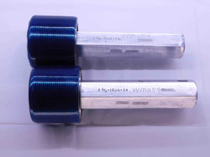2 5/8 12 UN 2A SET THREAD PLUG GAGE 2.625 GO NO GO P.D.'S = 2.5690 & 2.5628 - DW1312FC