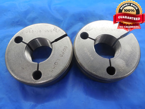1.053 18 UNS 2A THREAD RING GAGES  GO NO GO P.D.'S = 1.0155 & 1.0108 NS-2A TOOL