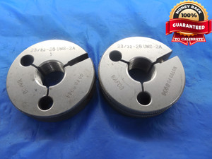 23/32 28 UNS 2A THREAD RING GAGES .7187 GO NO GO P.D.'S = .6944 & .6906 NS-2A