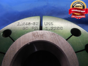 1.248 32 UNS THREAD RING GAGES GO NO GO P.D.'S = 1.2266 & 1.2223 1 1/4 UNDERSIZE