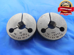 5/8 48 NS 2 THREAD RING GAGES .625 GO NO GO P.D.'S = .6115 & .6074 UNS-2 TOOL