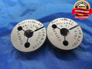11/32 12 NA 2G DOUBLE LEAD LH ACME THREAD RING GAGES .3437 GO NOGO = .3039 .2917