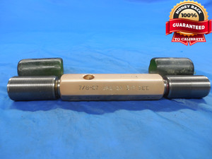 7/8 27 UNS 2A BEFORE PLATE SET THREAD PLUG GAGE .875 GO NO GO PDS= .8485 & .8446