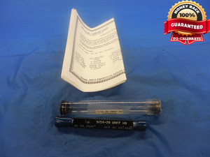 7/16 28 UNEF H9 CERTIFIED THREAD PLUG GAGE .4375 GO NO GO P.D.'S = .4185 & .4231