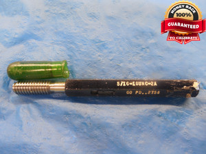 5/16 18 UNC 2A SPECIAL SET THREAD PLUG GAGE .3125 GO ONLY P.D. = .2758 NC-2A