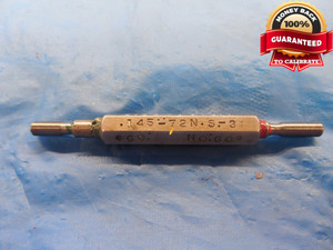 0.145 72 NS 3 THREAD PLUG GAGE .145 GO NO GO P.D.'S = .1360 & .1375 UNS-3 TOOL
